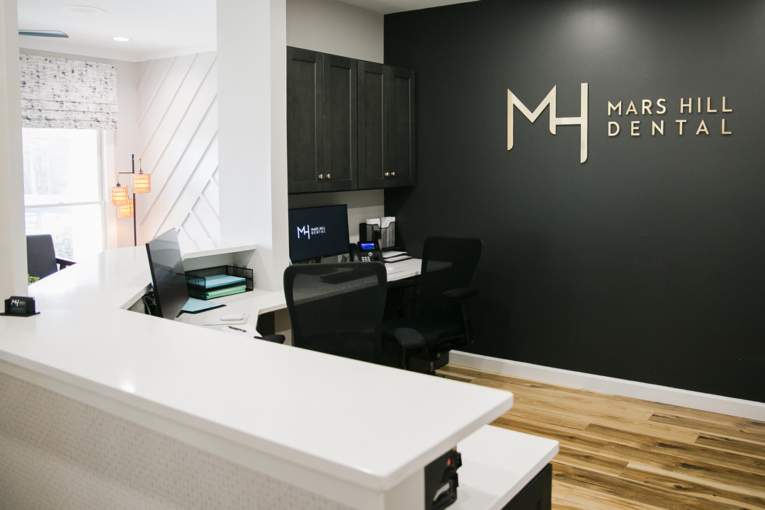 Bright and modern reception area